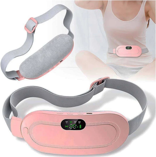 Period Cramp Relief Device – Rechargeable Heating Pad with Vibration for Menstrual Pain Relief