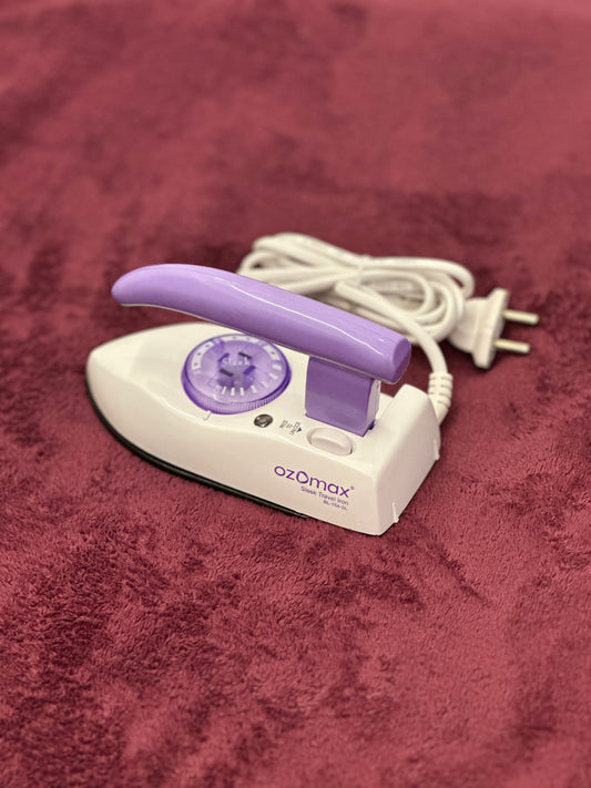 Compact Portable Travel Iron with Dual Voltage & Heat-Resistant Pouch