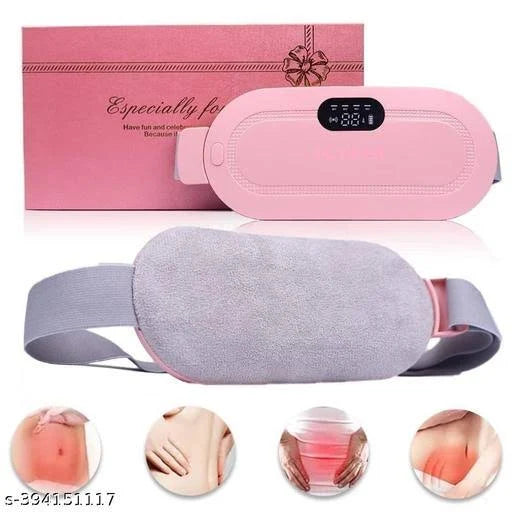 Period Cramp Relief Device – Rechargeable Heating Pad with Vibration for Menstrual Pain Relief